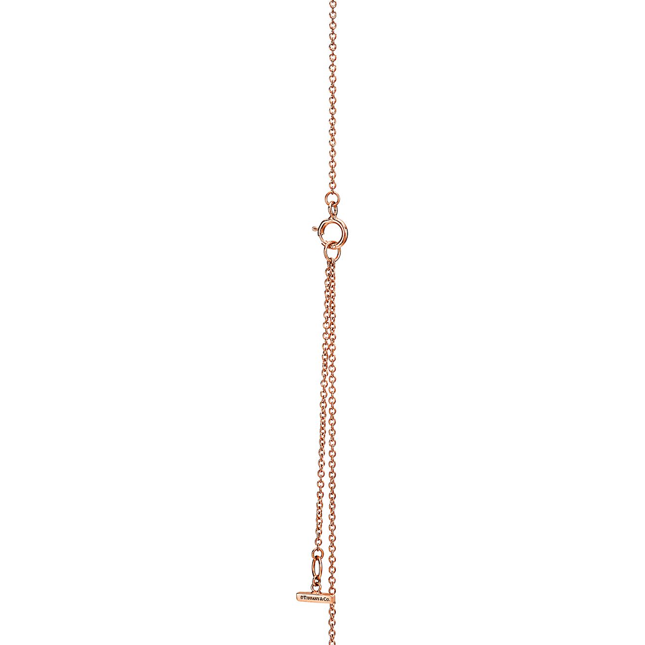18K Tiffany Diamond & Turquoise Circle Pendant Necklace