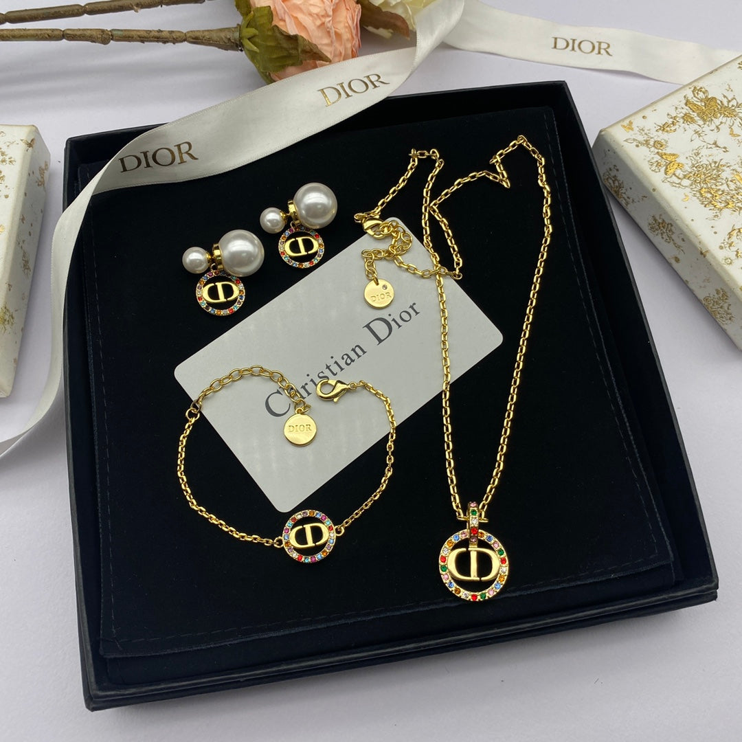 18K Dior Tribales Multicolor Crystals Earrings
