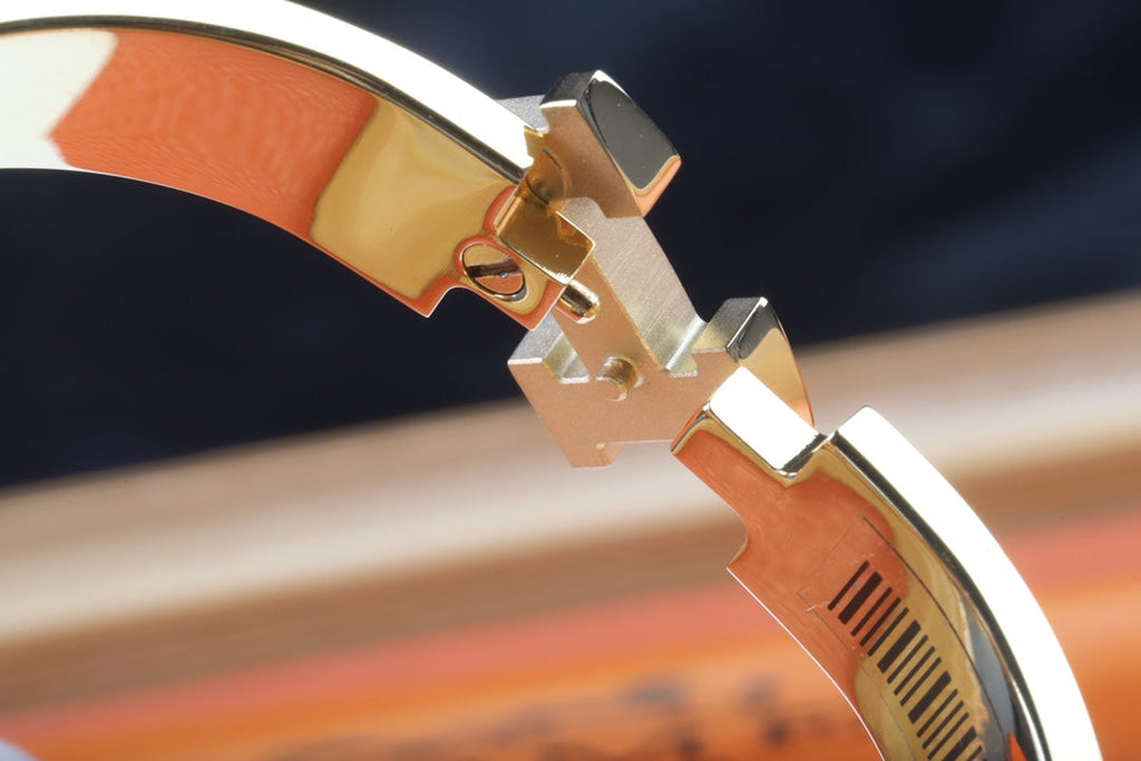 18K Clic Hermes H Lift Blue Bracelet