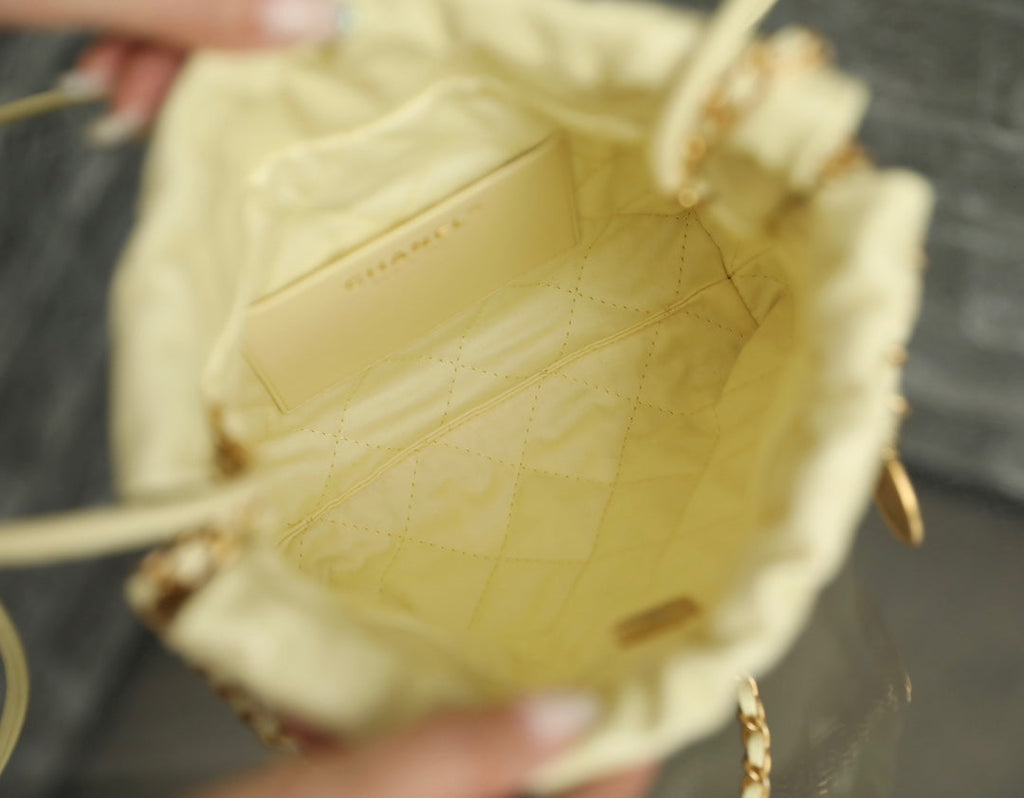 CHANEL 22 ANTIBA HOBO BAG BEIGE 20CM