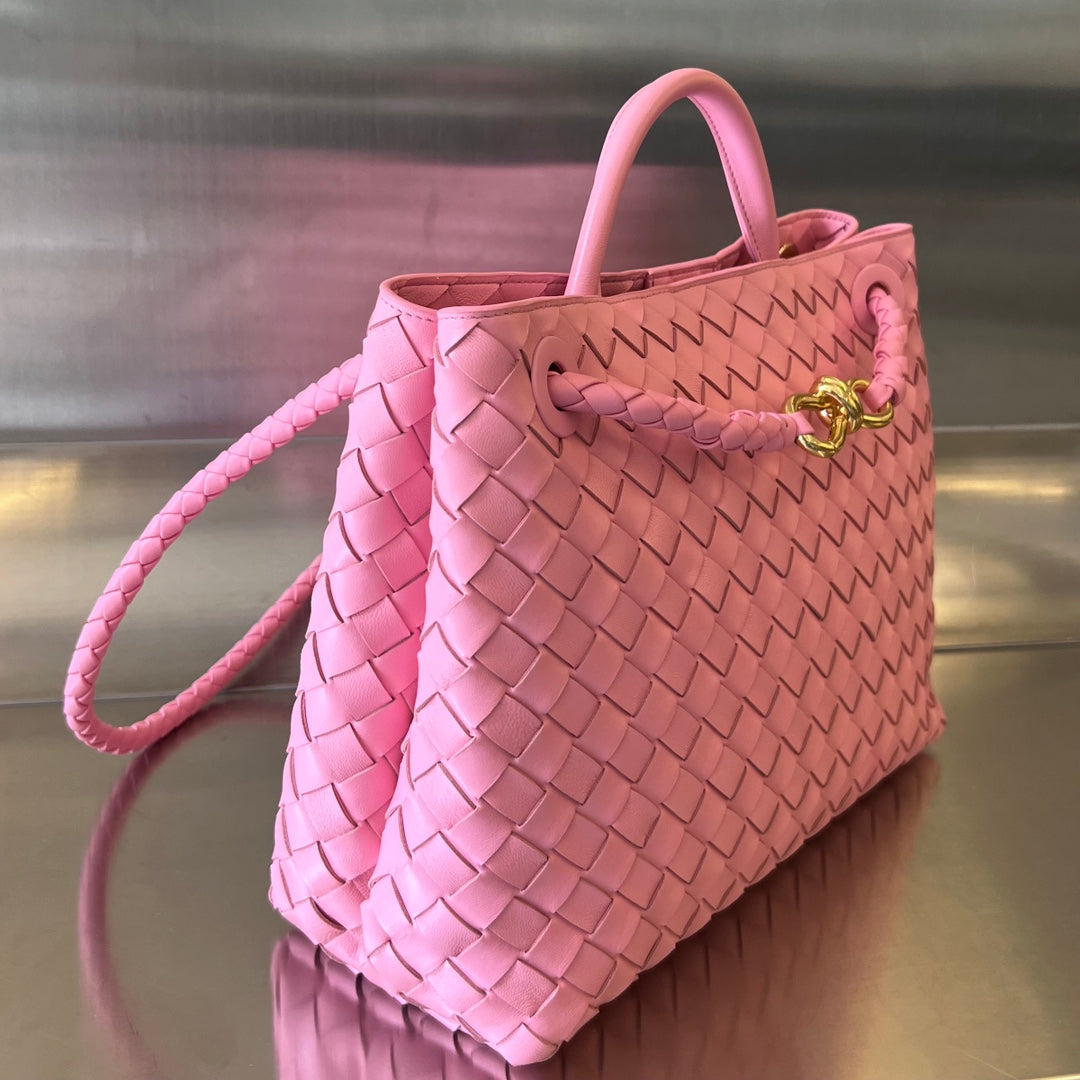 BOTTEGA VENETA MEDIUM ANDIAMO 32CM PINK LAMBSKIN