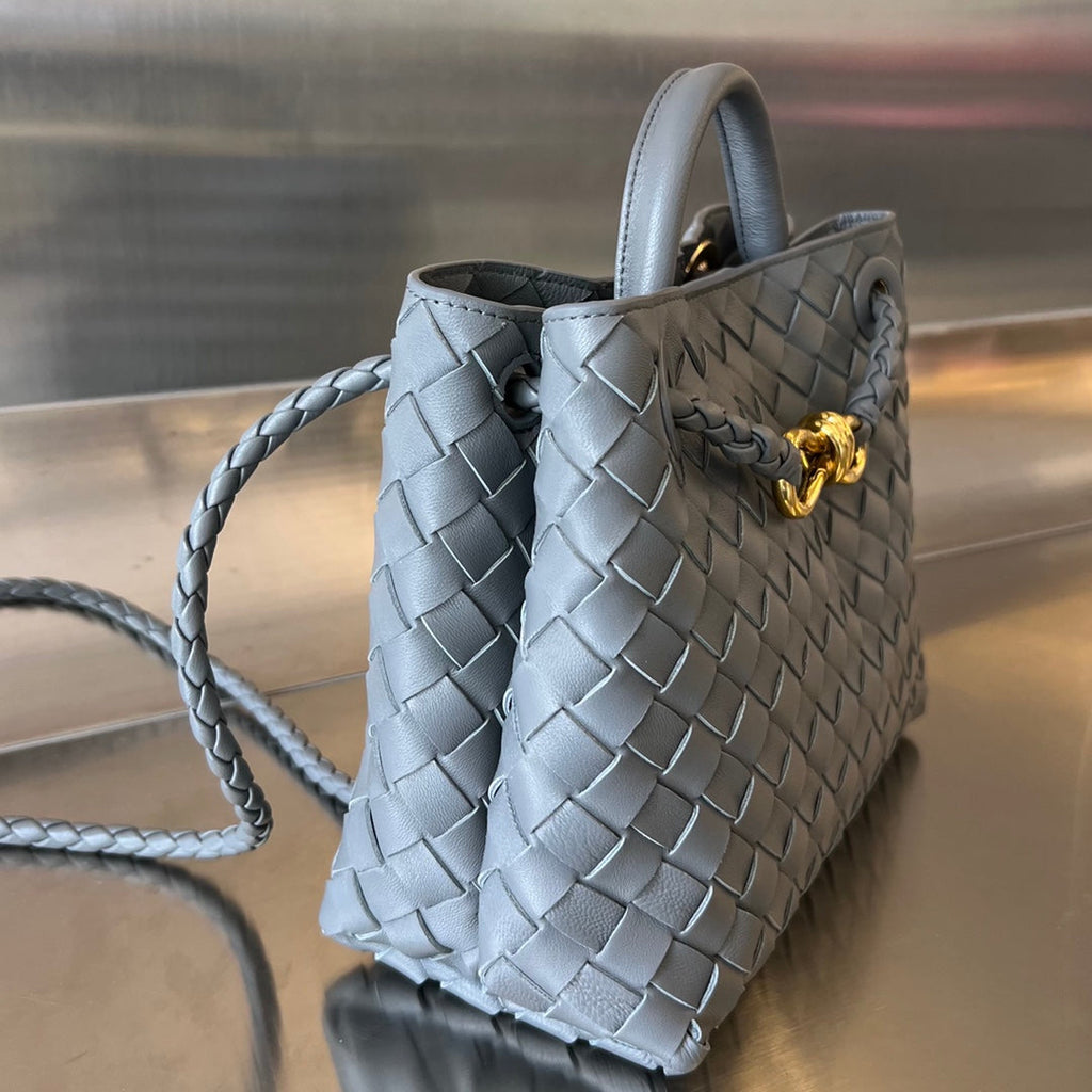 BOTTEGA VENETA SMALL ANDIAMO 25CM DARK GREY LAMBSKIN