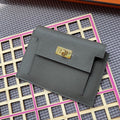 HERMES Kelly Pocket 13.5 Dark Grey Epsom Ghw