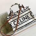 CELINE TRIOMPHE 26 FABRIC WHITE BLACK
