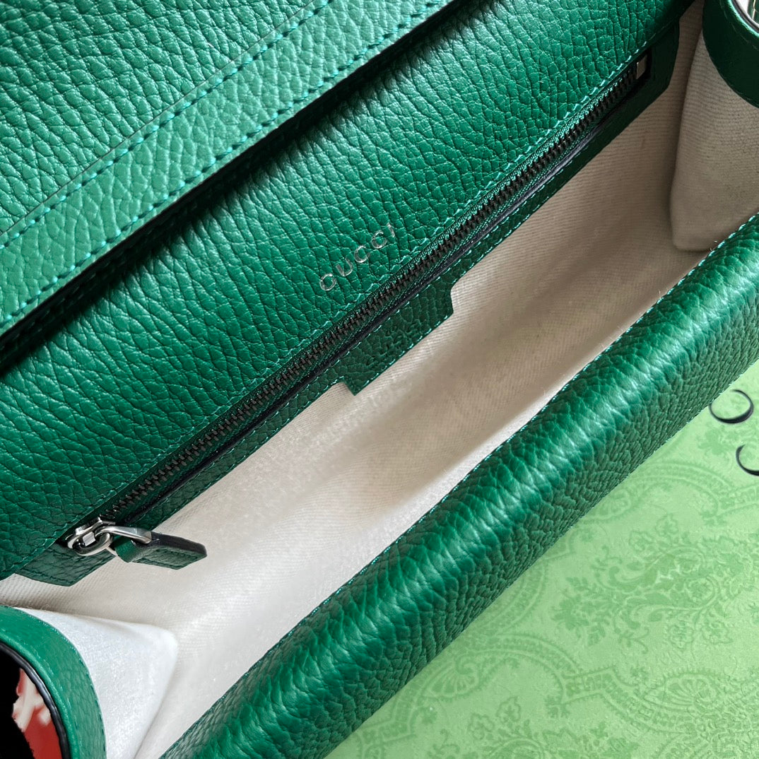 GUCCI DIONYSUS SMALL 25 BAG IN EMERALD GREEN CALFSKIN