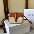 CELINE SOFT 18 BEIGE BROWN CALFSKIN