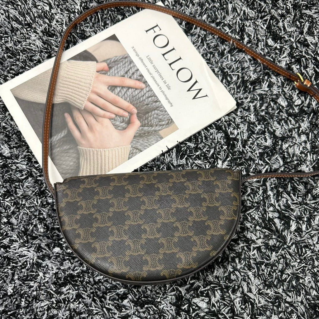 CELINE BESACE TRIPHOME 23 BLACK PATTERN CALFSKIN