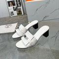HERMES Gigi 50 Sandal White Calfskin