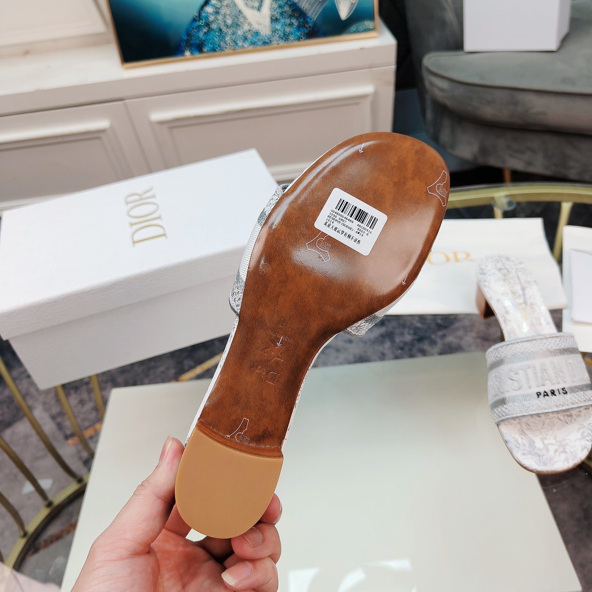 DIOR CD Mule Dway Heeled Slide 45mm Style 7