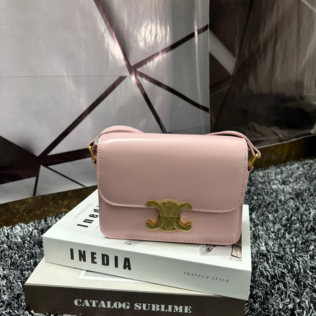 CELINE TRIOMPHE TEEN 18 PINK PASTEL COWHIDE LEATHER
