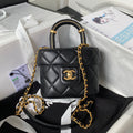CHANEL SMALL 15 VANITY CASE IN BLACK CALFSKIN GOLD HARDWARE
