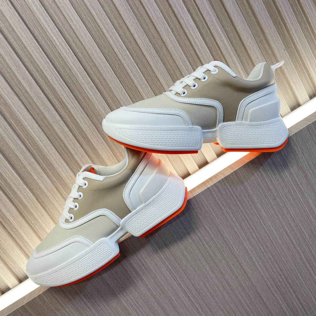 HERMES GIGA SNEAKER BEIGE MIX WHITE CALFSKIN