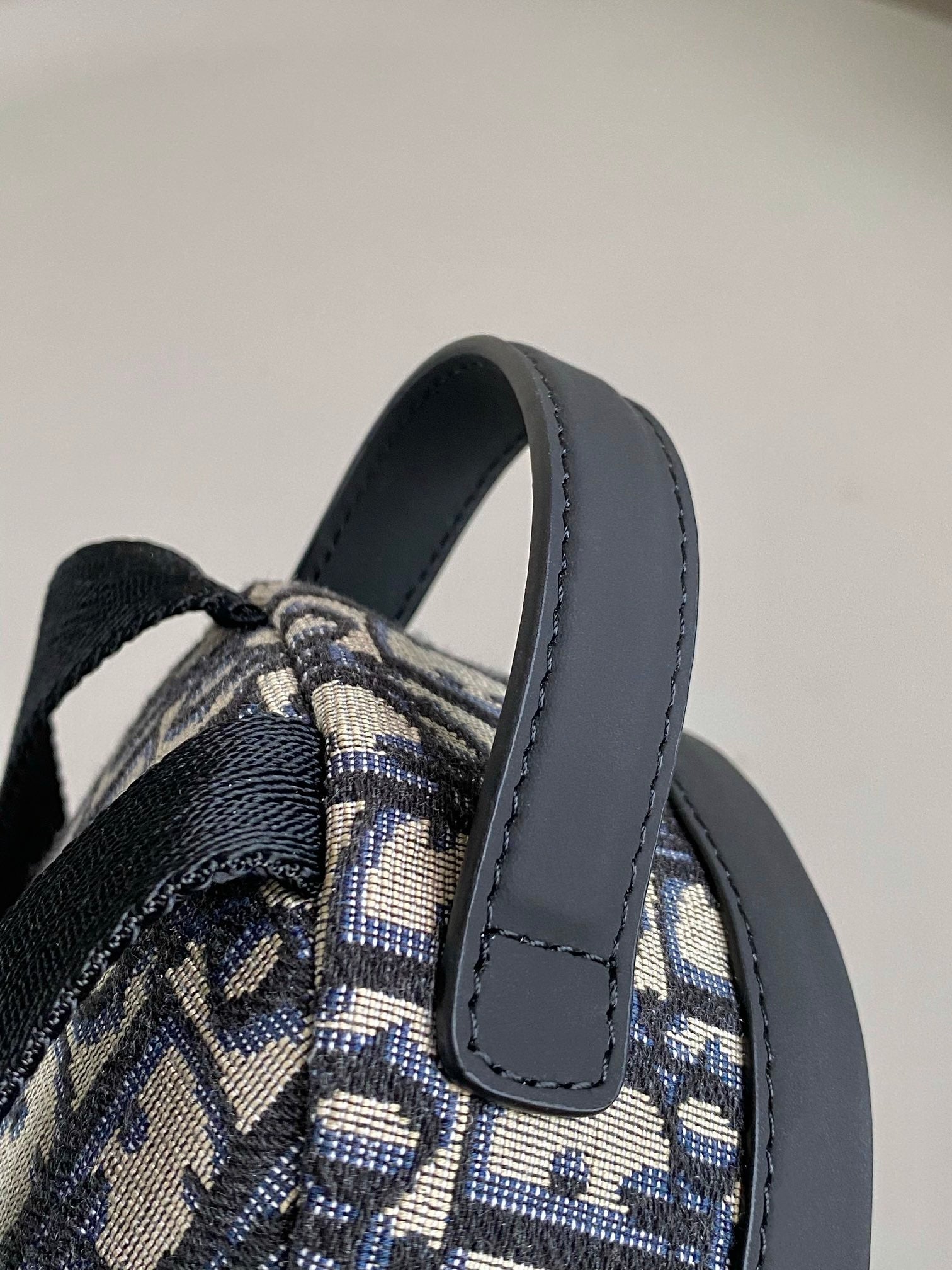 DIOR MINI RIDER BACKPACK 24 BEIGE AND BLACK OBLIQUE JACQUARD