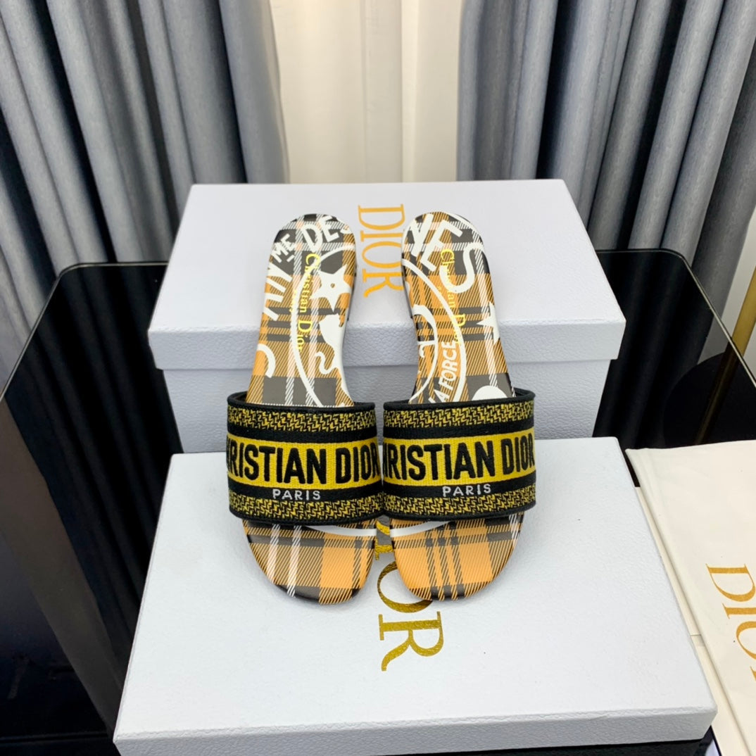 DIOR CD Mule Dway Slide 10mm Multi-motifs Style 59