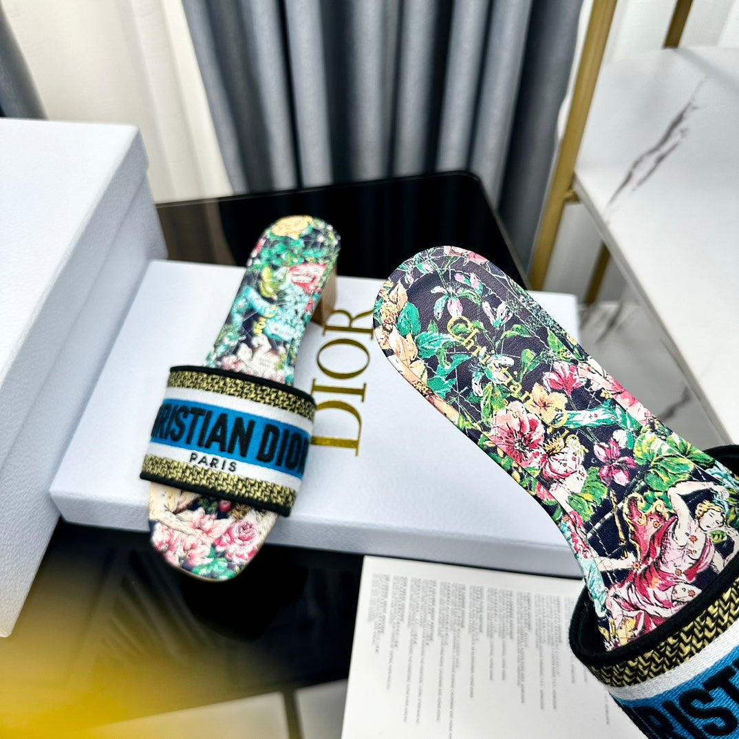 DIOR CD Mule Dway Heeled Slide 45mm Style 70