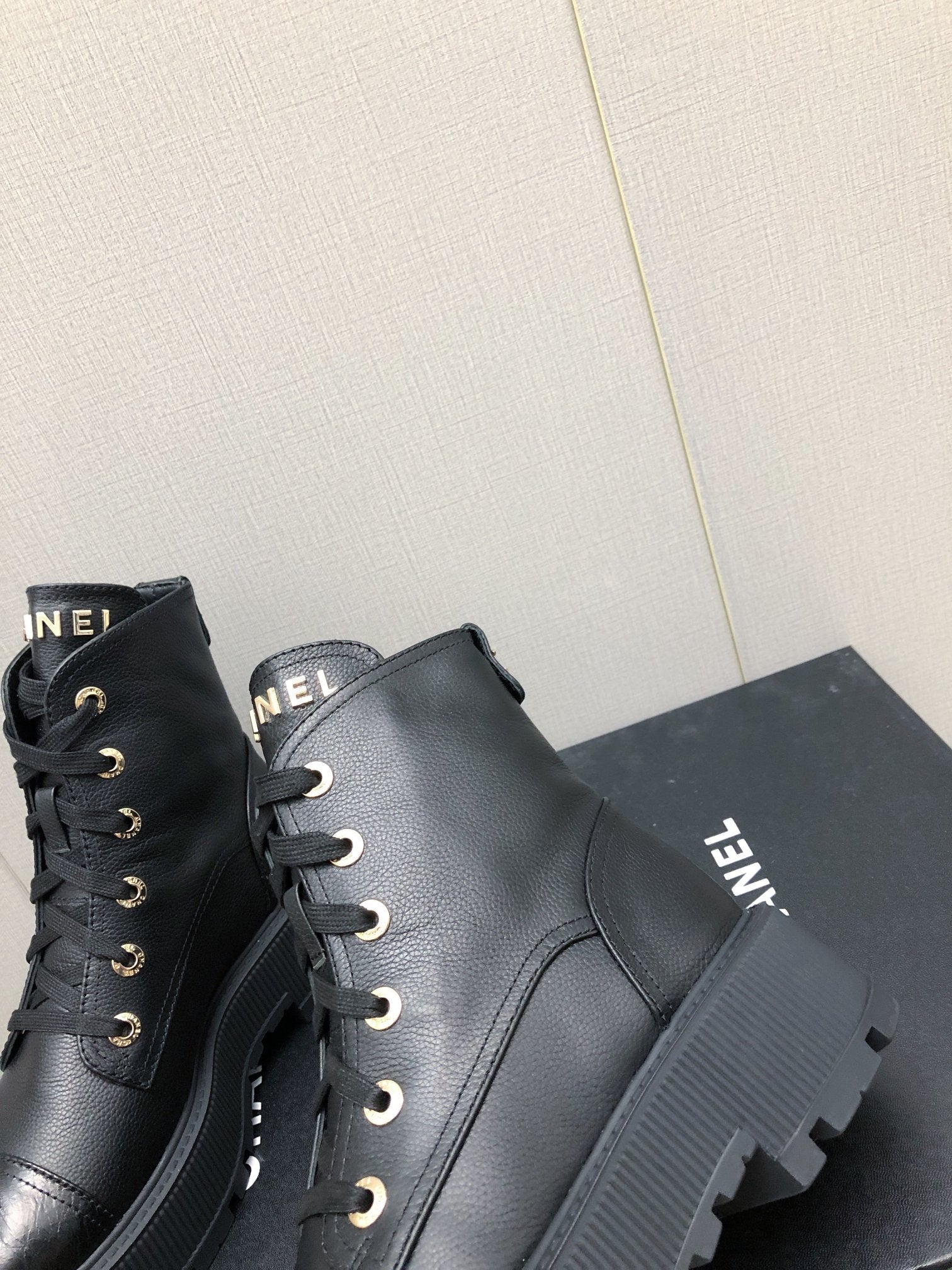 CHANEL MARTIN SHORT BOOTS BLACK LAMBSKIN