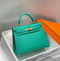 HERMES KELLY 28CM IN VERT VERTIGO EPSOM CALFSKIN GOLD HARDWARE