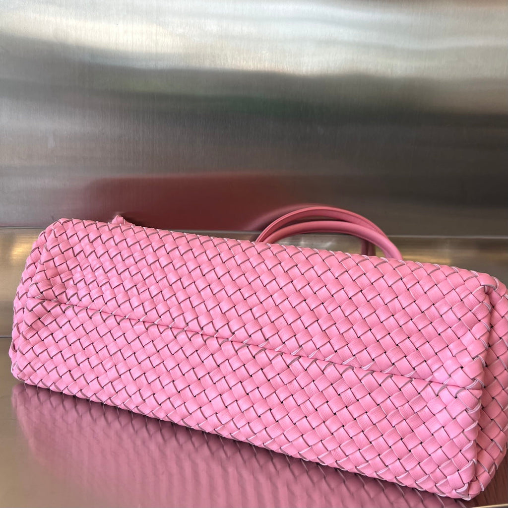 BOTTEGA VENETA LARGE CABAT 51 IN FLAMINGO PINK LAMBSKIN