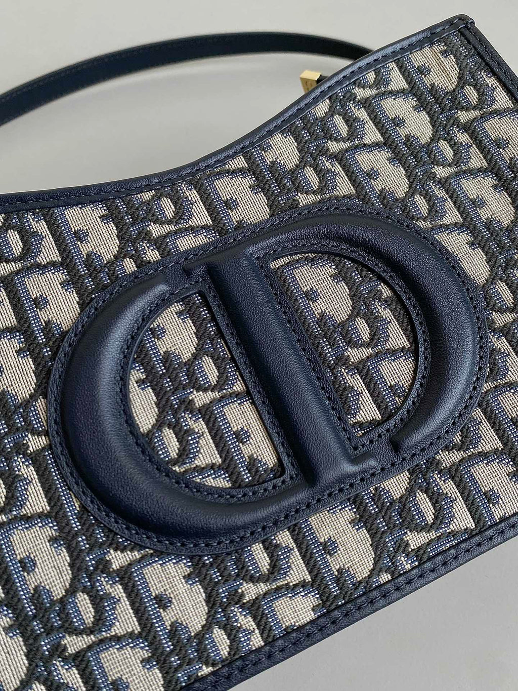 DIOR MINI HOBO 23 BAG IN BLUE OBLIQUE JACQUARD