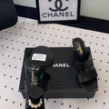 CHANEL MULES black 1 LAMBSKIN