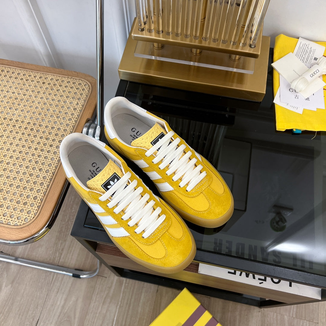 GUCCI & ADIDAS GAZELLE SNEAKER YELLOW VELVET