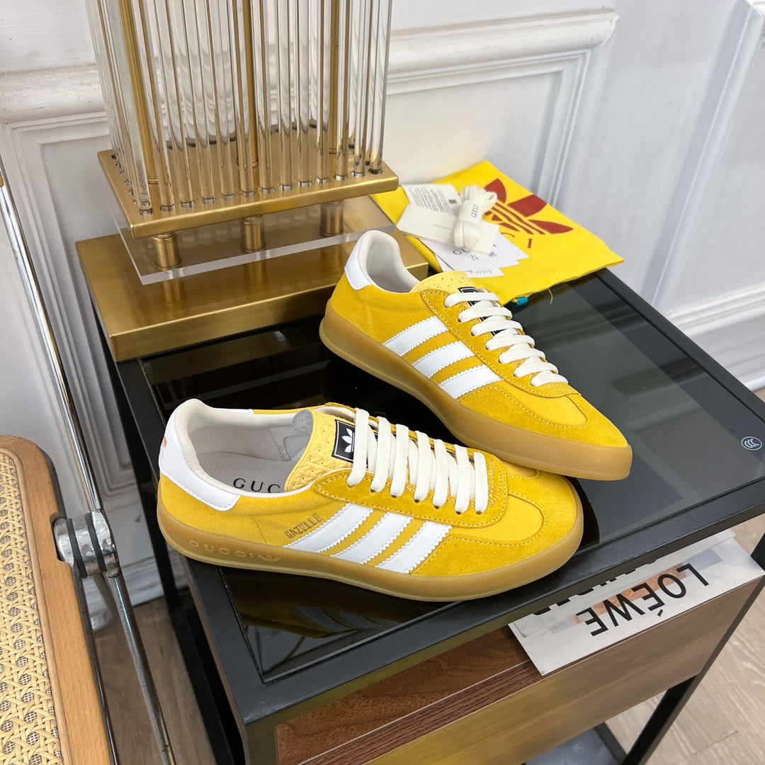 GUCCI & ADIDAS GAZELLE SNEAKER YELLOW VELVET