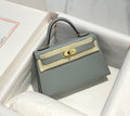 HERMES KELLY MINI 20 MEDIUM GREY EPSOM GOLD HARDWARE