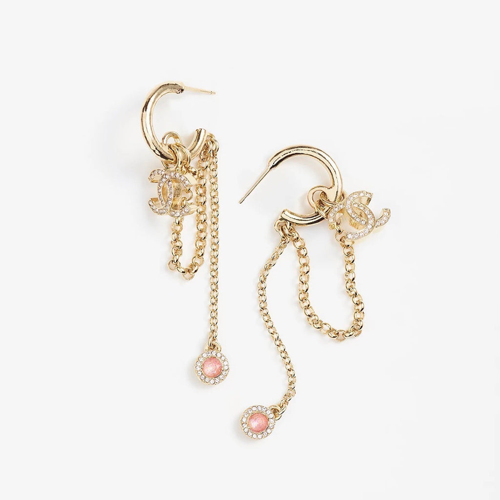 18K  Chanel Tassel Crystals Earrings