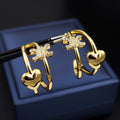 18K Celine Heart Earrings