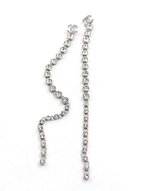 18K  Chanel Long Crystals Earrings