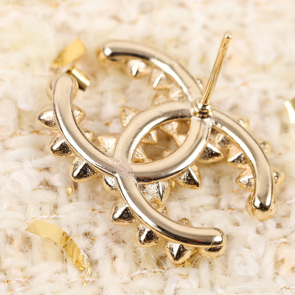 18K  Chanel Crystal Earrings