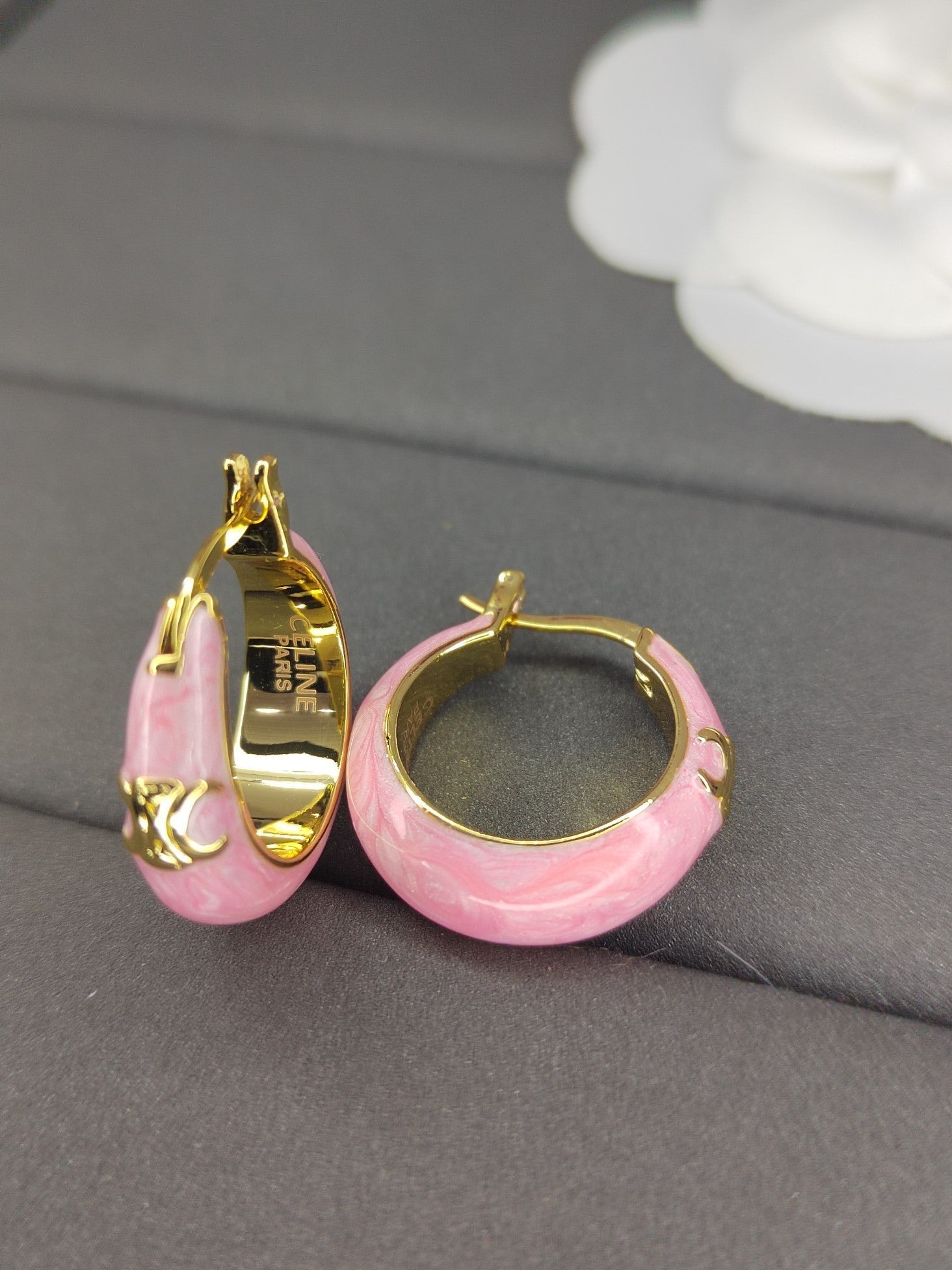 18K Celine Pink Earrings