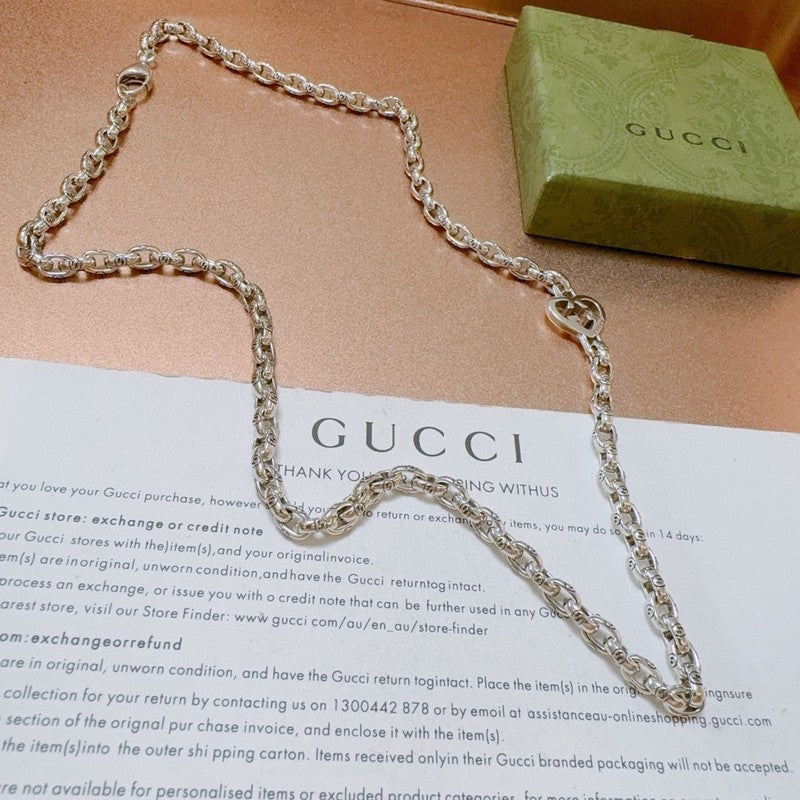 18K Double Gucci Classic Chain Necklace