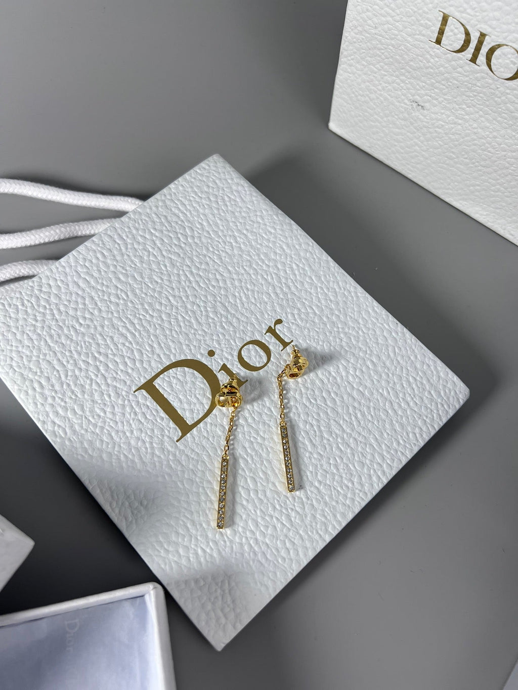 18K Dior Vintage Tassel Diamonds Earrings