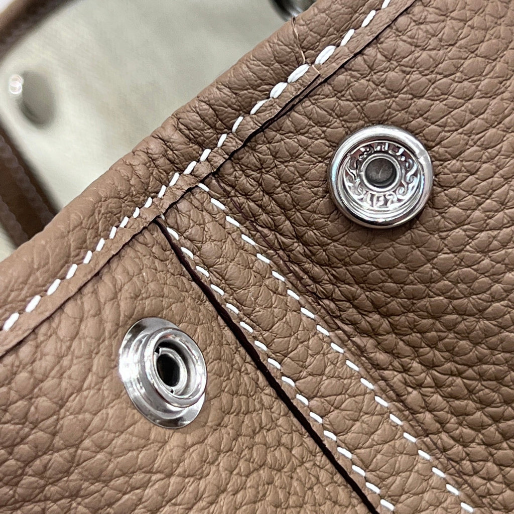 HERMES GARDEN PARTY 23CM IN DARK BROWN CALFSKIN