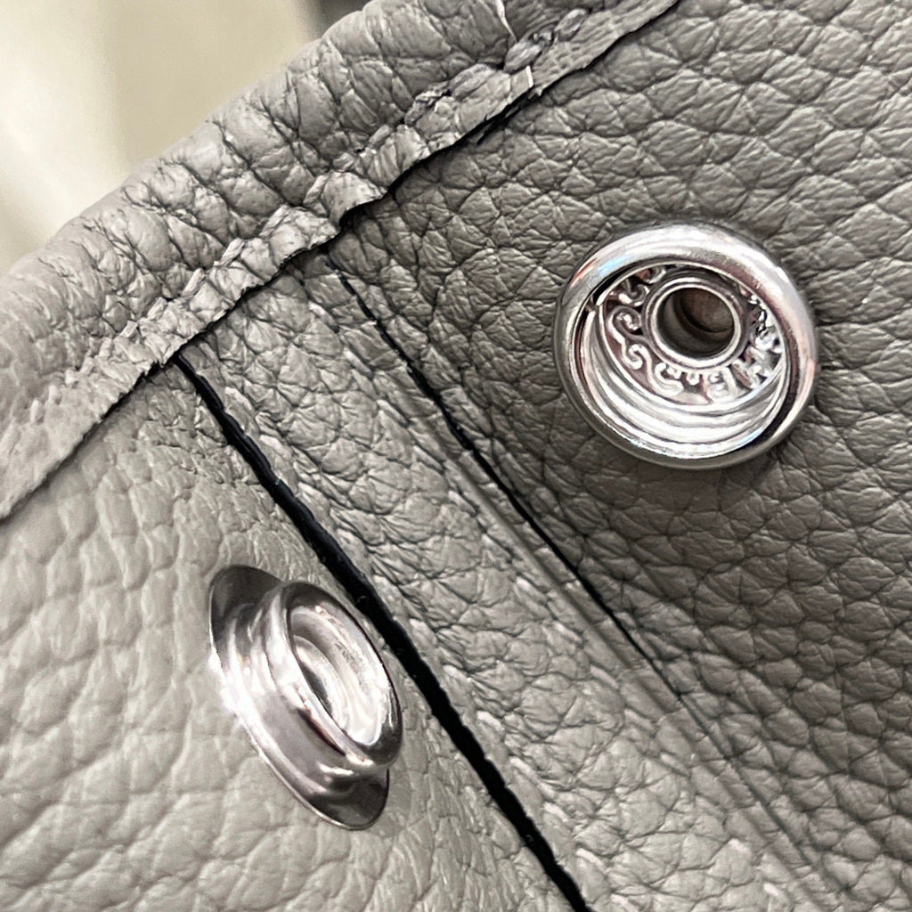HERMES GARDEN PARTY 23CM IN GREY CALFSKIN