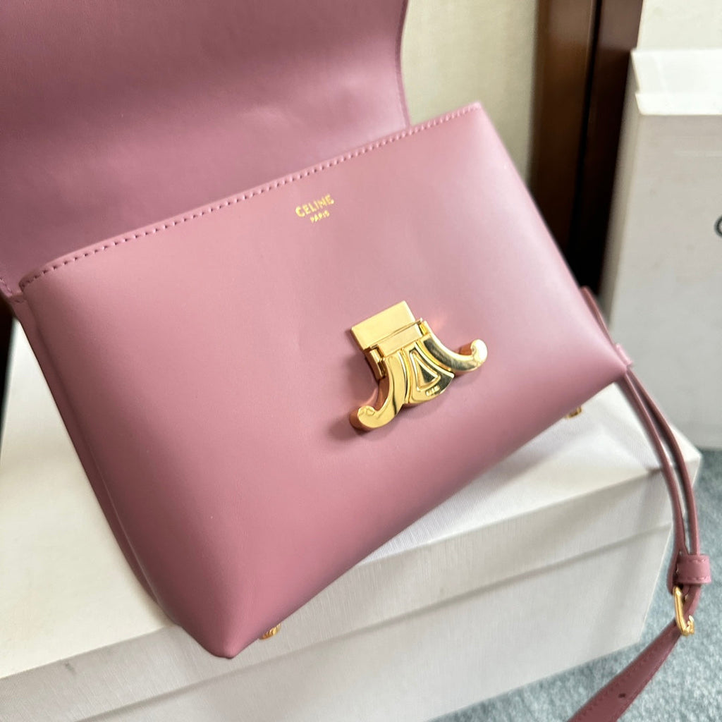 CELINE NINO BAG 20 IN OPIUM SOFT CALFSKIN GOLD HARDWARE