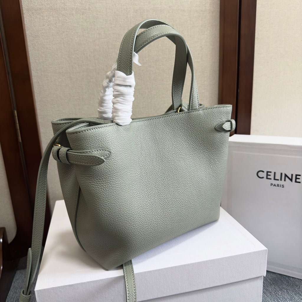 CELINE MINI CABAS ANAIS CUIR TRIOMPHE 20 IN LIGHT CLAY GRAINED CALFSKIN