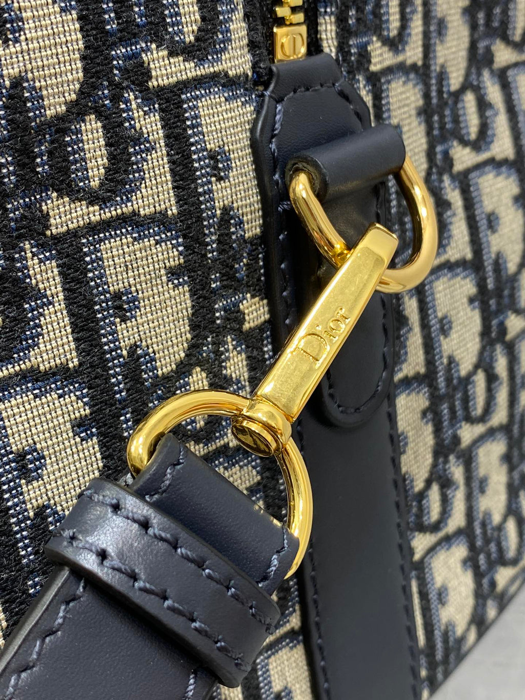 DIOR GROOVE 25 BAG IN BLACK MIX BEIGE OBLIQUE MONOGRAM JACQUARD