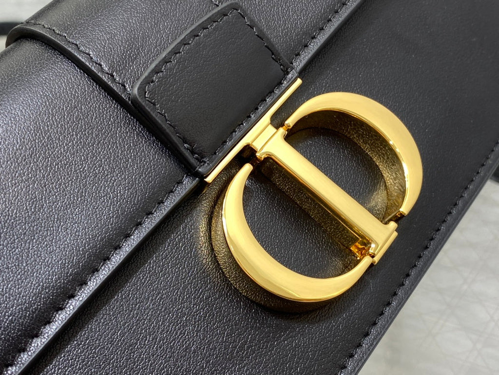 DIOR MISS MONTAIGNE MINI BAG IN BLACK SHINY SMOOTH CALFSKIN