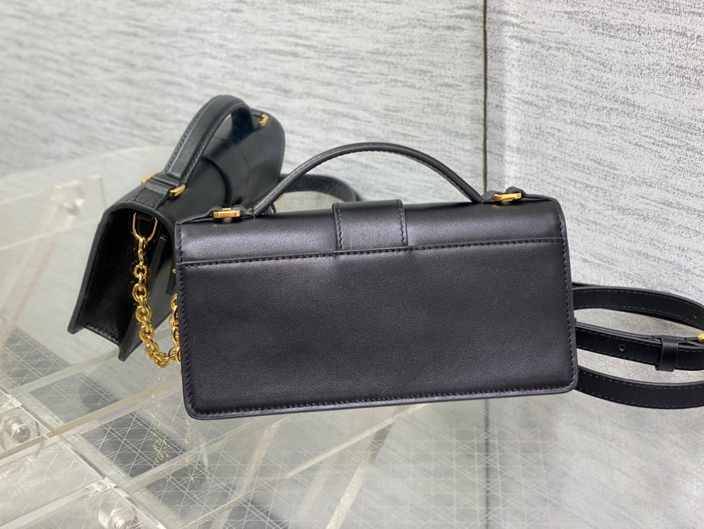 DIOR MISS MONTAIGNE MINI BAG IN BLACK SHINY SMOOTH CALFSKIN