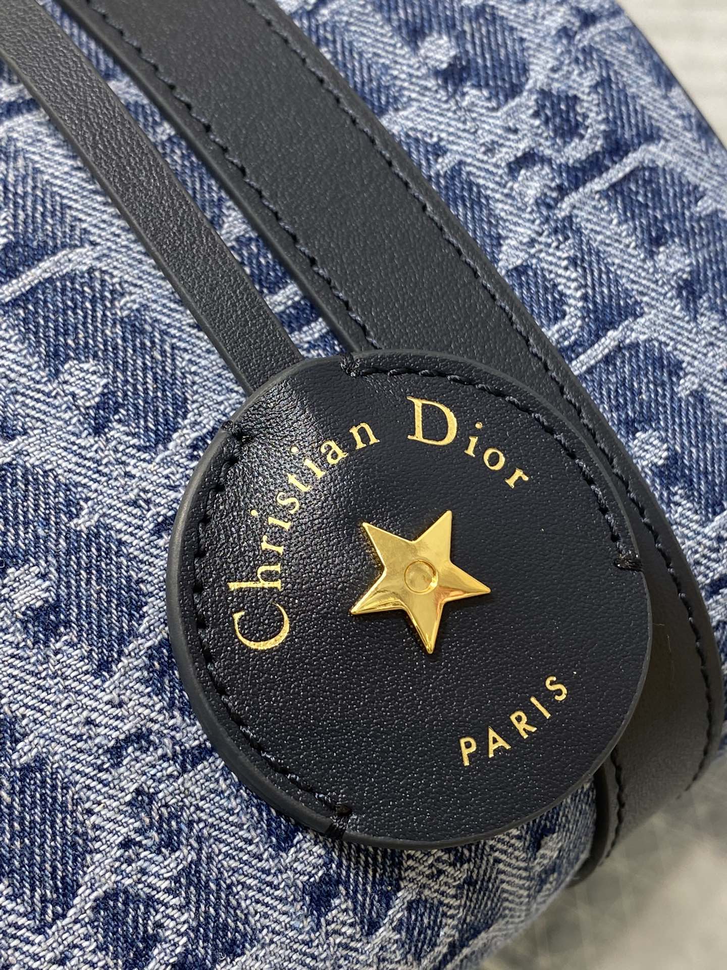 DIOR GROOVE 20 BAG IN DENIM BLUE OBLIQUE MONOGRAM JACQUARD