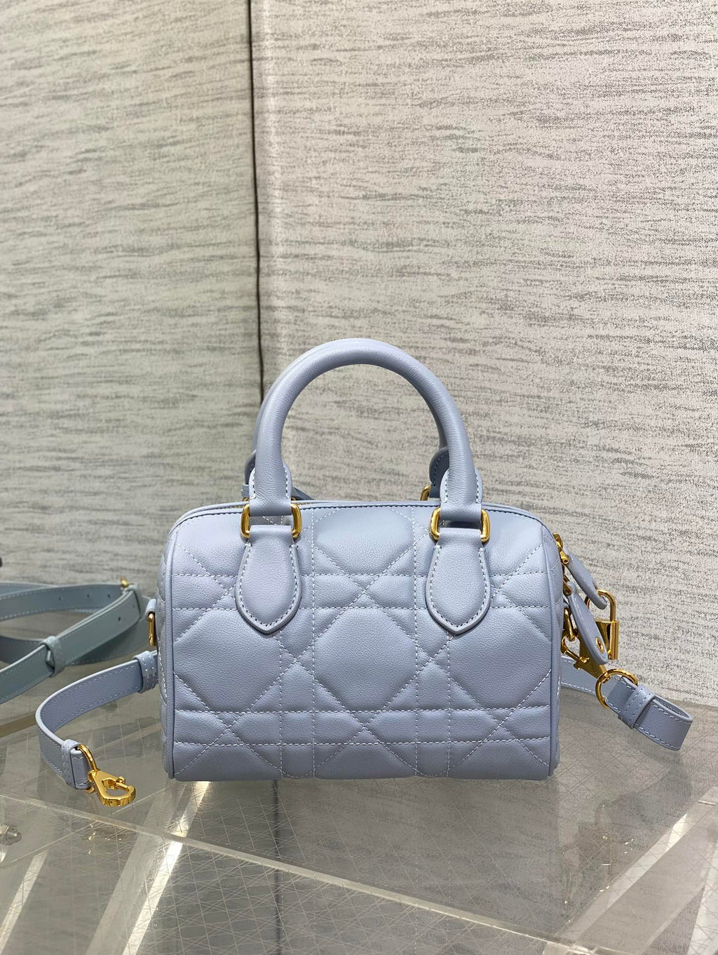 DIOR GROOVE 20 BAG IN LIGHT BLUE LAMBSKIN