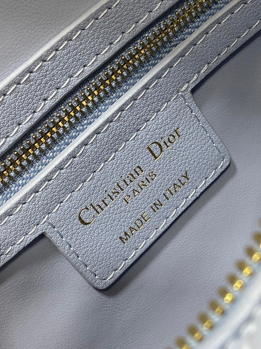 DIOR GROOVE 20 BAG IN LIGHT BLUE LAMBSKIN