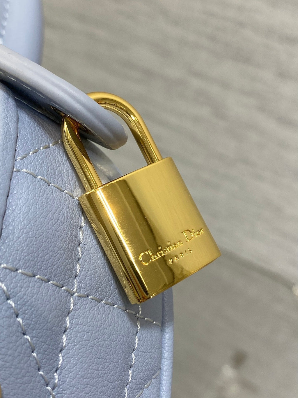 DIOR GROOVE 20 BAG IN LIGHT BLUE LAMBSKIN