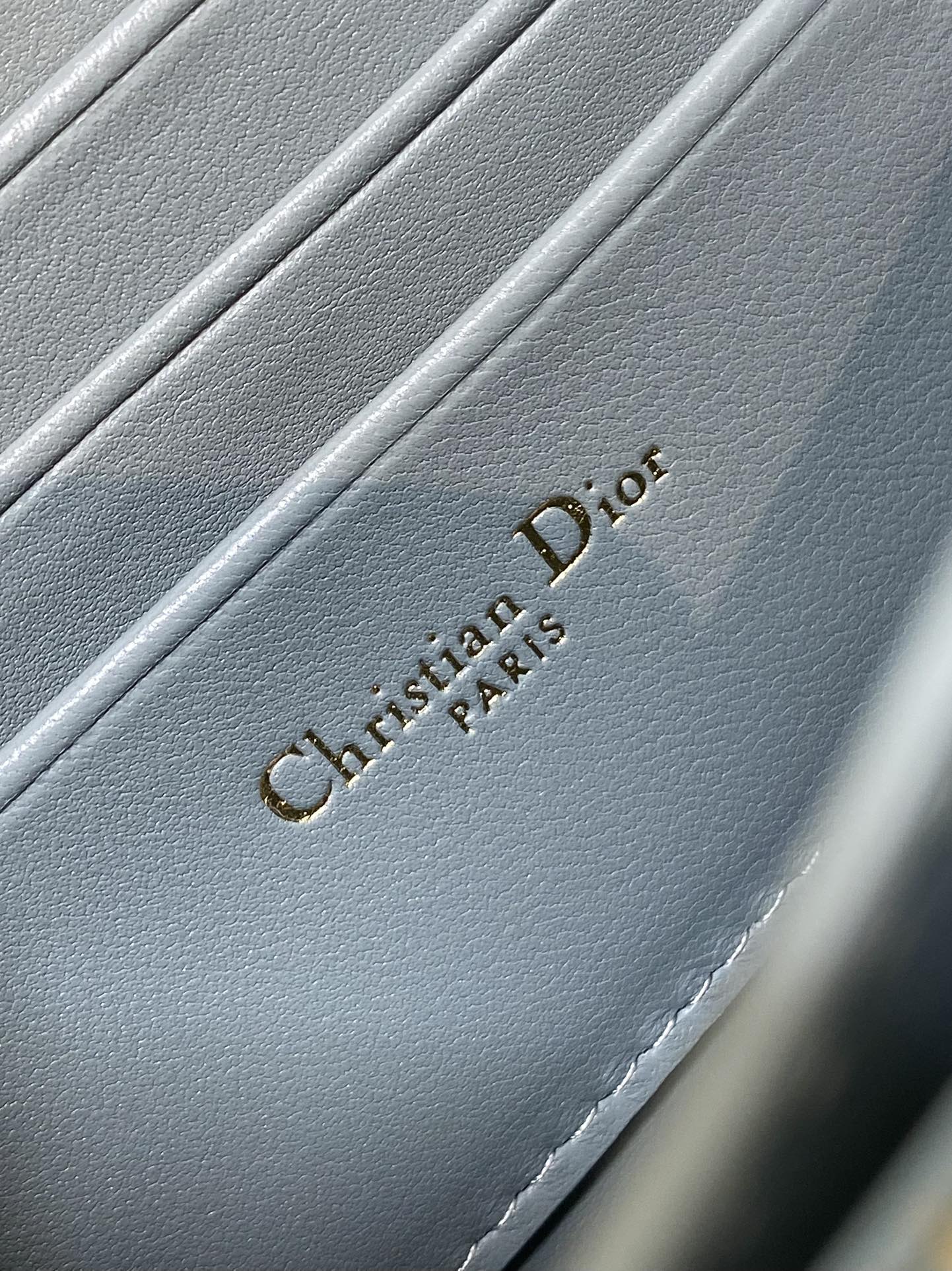 DIOR MISS CARO MINI BAG 17 IN OSLO GREY MACROCANNAGE LAMBSKIN