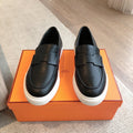 HERMES IKE SLIP-ON SNEAKER BLACK CALFSKIN