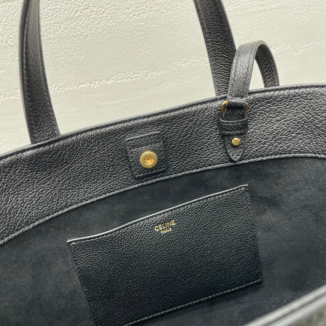 CELINE MINI CABAS ANAÏS CUIR TRIOMPHE 21 IN BLACK GRAINED CALFSKIN