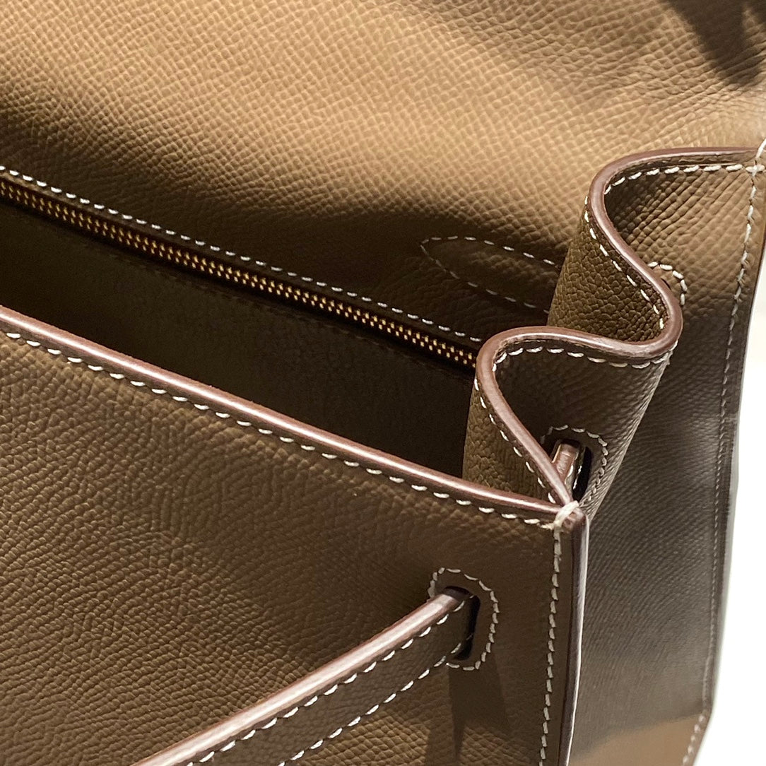 HERMES KELLY 32CM IN ETOUPE EPSOM CALFSKIN GOLD HARDWARE