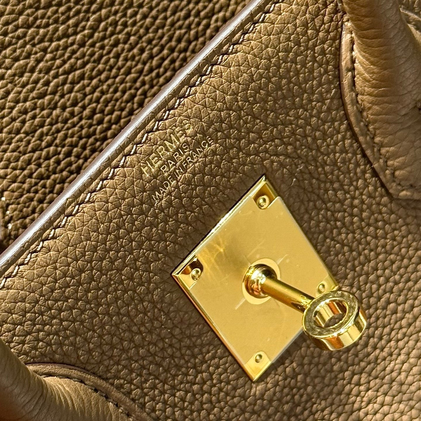 HERMES 25S  BIRKIN 30 IN COFFEE CALFSKIN GOLD HARDWARE